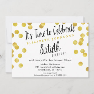 Invitation Carton d'invitation de fête d'anniversaire 60 ans