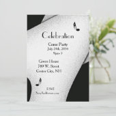 Invitation Carton d'invitation de fête de célébration chic 5" (Debout devant)