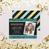 Carton d'invitation de fête de fin d'études avec p