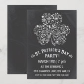 Invitation Carton d'invitation de fête de la Saint-Patrick II (Devant / Derrière)