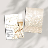 Invitation Carton d'invitation de Fête de Mariage au Perles &