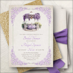 Invitation Carton d'invitation de Fête de Mariée Wisteria Reg