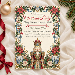 Invitation Carton d'invitation de fête de Noël Casse-Noisette