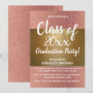 Invitation Carton d'invitation de fête de remise de diplômes