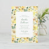 Invitation Carton d'invitation de fête florale à l'aquarelle  (Debout devant)