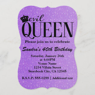 Invitation Carton d'invitation de fête glamour pailletté viol