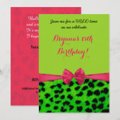 Invitation Carton d'invitation de fête Impression d'animal né (Devant / Derrière)