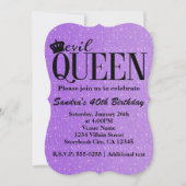 Invitation Carton d'invitation de fête pailleté de violet de (Devant)