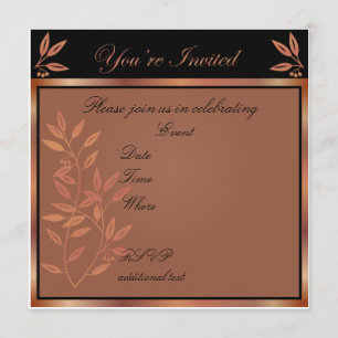 Invitation Carton d'invitation de fête personnalisable aux to
