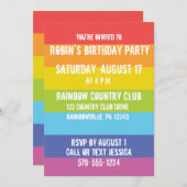 Invitation Carton d'invitation de fête personnalisé avec des (Devant / Derrière)