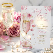 Carton d'invitation de fête prénuptiale Petals, Pe
