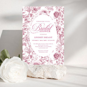 Invitation Carton d'invitation de fiançailles à la rose en ve