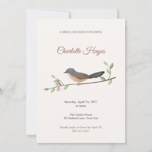Invitation Carton d'invitation de fiançailles Ashy Prinia Son