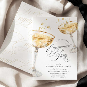 Invitation Carton d'invitation de fiançailles au Champagne do