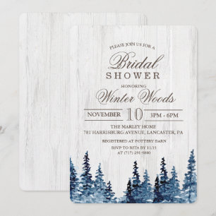 Invitation Carton d'invitation de fiançailles Bois rustique A