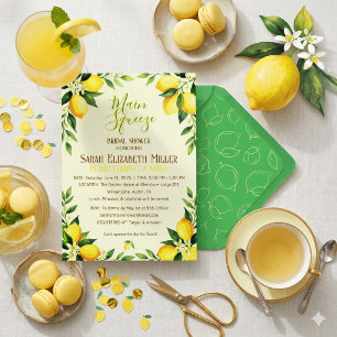Invitation Carton d'invitation de fiançailles de citron Main 