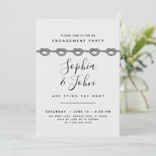 Invitation Carton d'invitation de fiançailles élégant pour un