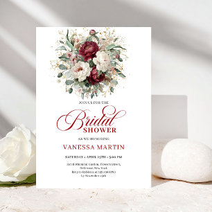 Invitation Carton d'invitation de fiançailles Fleurs de Bourg