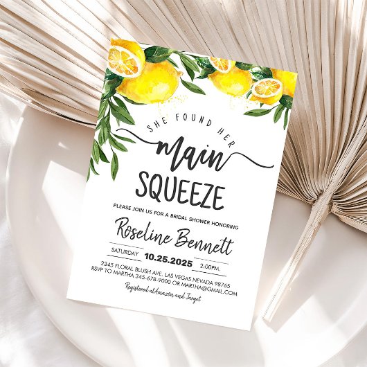 Invitation Carton d'invitation de fiançailles Main Squeeze Le
