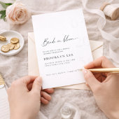 Invitation Carton d'invitation de fiançailles Minimalist Brid