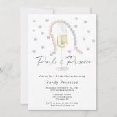 Invitation Carton d'invitation de fiançailles Perles & Prosec (Devant)
