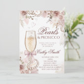 Invitation Carton d'invitation de fiançailles Perles & Prosec (Debout devant)