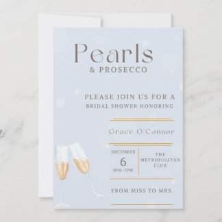 Invitation Carton d'invitation de fiançailles Perles & Prosec