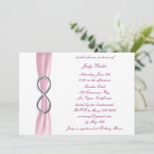 Invitation Carton d'invitation de fiançailles Pink Infinity (Debout devant)