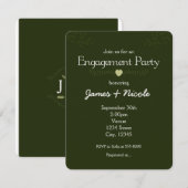 Invitation Carton d'invitation de fiançailles rustique aux br (Devant / Derrière)