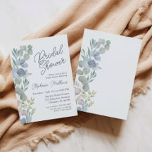 Carton d'invitation de fiançailles Rustique Fleurs