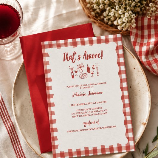 Invitation Carton d'invitation de fiançailles That's Amore It