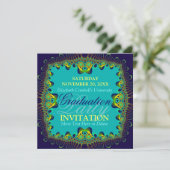 Invitation Carton d'invitation de fin d'études exotique Fract (Debout devant)