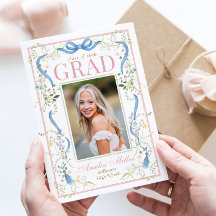 Carton d'invitation de fin d'études Fancy Florals