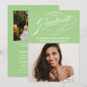 INVITATION CARTON D'INVITATION DE GRADUATION 2 ÉLÉGANT ET STY (Devant / Derrière)