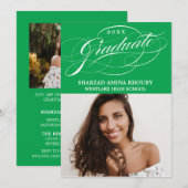 INVITATION CARTON D'INVITATION DE GRADUATION 2 ÉLÉGANT ET STY (Devant / Derrière)