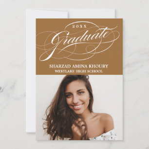 INVITATION CARTON D'INVITATION DE GRADUATION 2 ÉLÉGANT ET STY