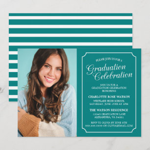 INVITATION CARTON D'INVITATION DE GRADUATION ÉLÉGANT CHIC