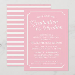 INVITATION CARTON D'INVITATION DE GRADUATION ÉLÉGANT CHIC ET