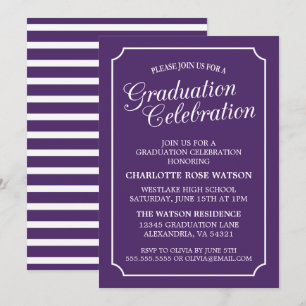 INVITATION CARTON D'INVITATION DE GRADUATION ÉLÉGANT CHIC ET