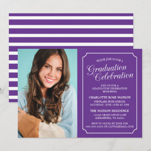 INVITATION CARTON D'INVITATION DE GRADUATION ÉLÉGANT CHIC ET