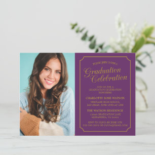 INVITATION CARTON D'INVITATION DE GRADUATION ÉLÉGANT CHIC ET
