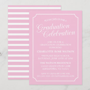 INVITATION CARTON D'INVITATION DE GRADUATION ÉLÉGANT CHIC ET