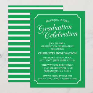 INVITATION CARTON D'INVITATION DE GRADUATION ÉLÉGANT CHIC ET