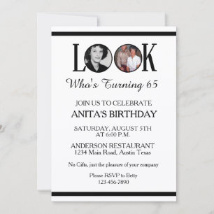 Invitation Carton d'invitation de Joyeux Anniversaire