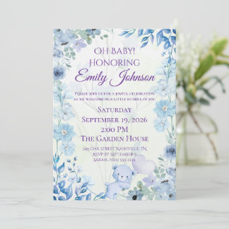 Invitation Carton d'invitation de luxe pour baby shower avec