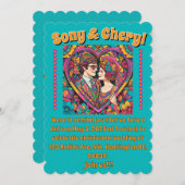 INVITATION " CARTON D'INVITATION DE MARIAGE " (Devant / Derrière)