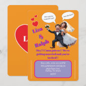 INVITATION " CARTON D'INVITATION DE MARIAGE " (Devant / Derrière)