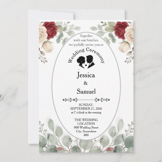 Invitation Carton d'invitation de mariage (Devant)