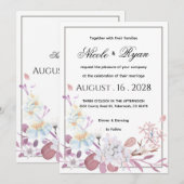 Invitation carton d'invitation de mariage (Devant / Derrière)