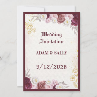 Invitation carton d'invitation de mariage